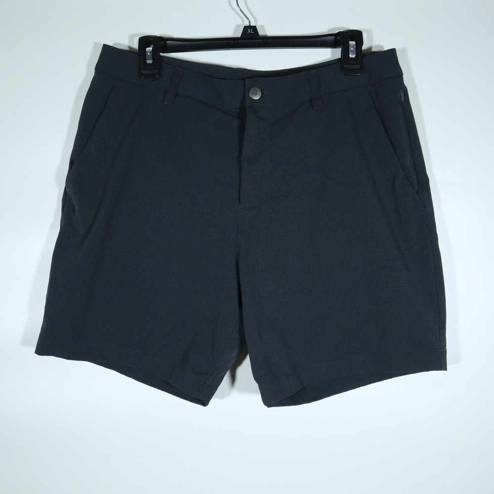 Lululemon Commission Shorts Size 33 Grey Grid Tech Chino Golf Shorts